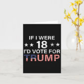 Carte Si j'avais 18 ans je voterais Trump 2024 (Fleur jaune)