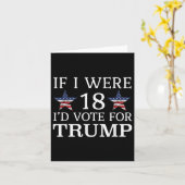 Carte Si J'Avais 18 Ans, Votez Pour Trump Funny Kids Pro (Fleur jaune)