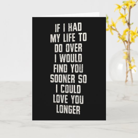 CARTE SI J'AVAIS EU MA VIE À FAIRE... J'AURAIS RENCONTRÉ (Fleur jaune)