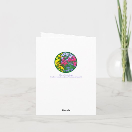 Carte Si J'Avais Une Fleur À Chaque Fois Que Je Pense À  (Dos)