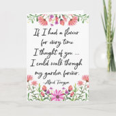 Carte Si j'avais une fleur en pensant à toi (Devant)