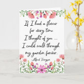 Carte Si j'avais une fleur en pensant à vous (Fleur jaune)