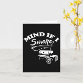 Carte Si je fume - Bbq (Fleur jaune)