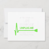 Carte Si je suis jamais en vie soutien T Shirt Funny sar (Dos)