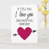 Carte "Si je vous dis que je t'aime" Saint-Valentin ou d (Fleur jaune)