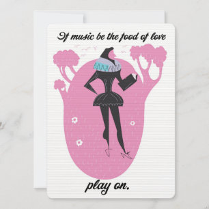 Carte Si la musique est la nourriture de l'amour jouer s