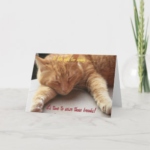 Carte Si la vie devient trop lourde Inspiration Card Cat