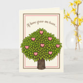 Carte "Si l'amour poussait sur les arbres" Anniversaire (Fleur jaune)