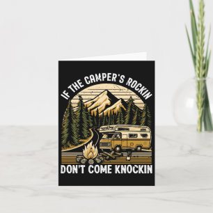 Carte Si le Rockin du Camper ne vient pas Knockin Campin