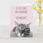 Carte Si les chats pouvaient envoyer des Valentines (Fleur jaune)