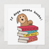 Carte 'Si les chiens ont écrit des livres' drôle de chie (Devant / Derrière)