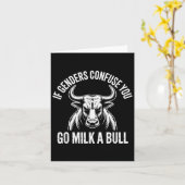 Carte Si les genres vous perturbent, allez traire un tau (Fleur jaune)