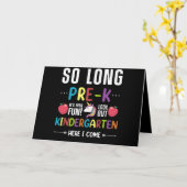 Carte Si Long Pré-K jardin d'enfants ici Je viens Pré-k (Fleur jaune)