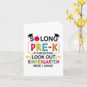 Carte Si longtemps Pré K maternelle ici Graduate Dernier (Fleur jaune)