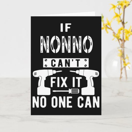 Carte Si Nonno ne peut pas le réparer personne ne peut I (Fleur jaune)