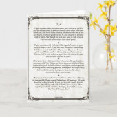 Carte Si poème pour des filles (Fleur jaune)