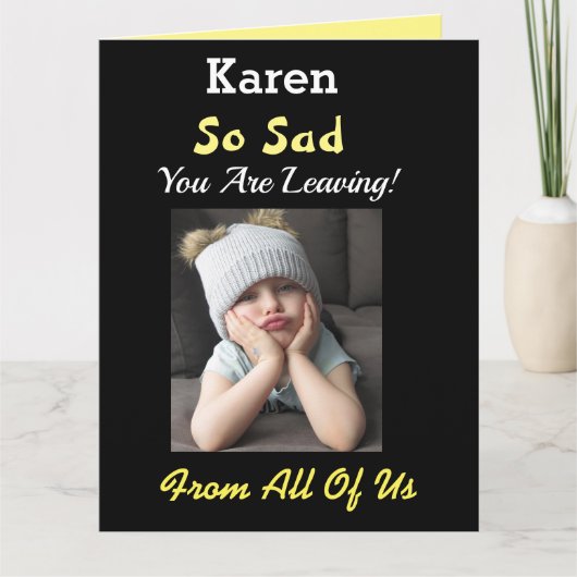 Carte Si triste ! Grande retraite du groupe Funny Girl (Devant)