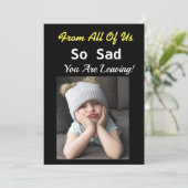 Carte Si triste Retraite Drôle Fille Grognon Tous Ensemb (Debout devant)