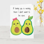 Carte Si vous aimez Avocado Funny Valentine Anniversaire (Fleur jaune)
