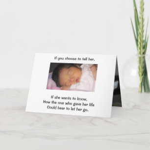 Carte Si vous choisissez de lui dire, Si elle veut savoi