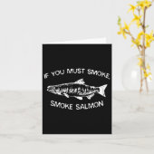 Carte Si Vous Devez Fumer, Fumer Saumon Funny Barbecue C (Fleur jaune)