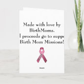 Carte Si vous êtes adopté, n'oubliez pas ceci... (Dos)