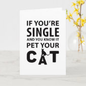 Carte Si vous êtes célibataire, votre chat (Fleur jaune)