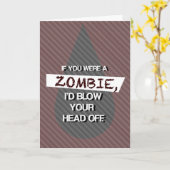 Carte Si vous étiez un zombi (Fleur jaune)