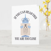 Carte Si vous pouvez lire ceci vous êtes trop près (Fleur jaune)