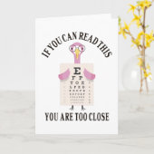 Carte Si vous pouvez lire ceci vous êtes trop près (Fleur jaune)