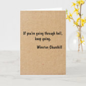 Carte Si vous traversez l'enfer, continuez. (Fleur jaune)