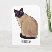 Carte Siamese cat cartoon (Devant)