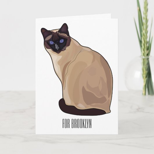 Carte Siamese cat cartoon (Devant)
