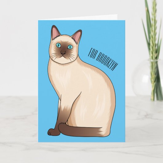 Carte Siamese cat cartoon (Devant)