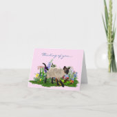 Carte Siamese Cat Note Card (Devant)