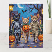 Carte Siamese Cats Trick-or-Treating Halloween Costumes (Devant)
