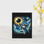 Carte Siamese Chat 2024 Van Gogh Starry Nuit Siamese Cha (Fleur jaune)