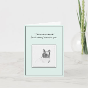 Carte Siamese Chat Sympathy Card
