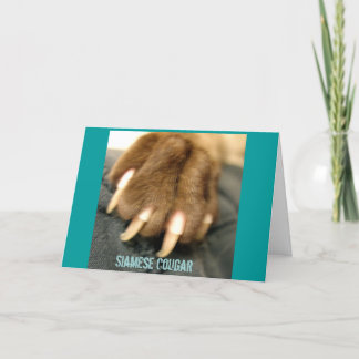 Carte Siamese Cougar Greeting Cards