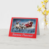 Carte Siamese Reindeer (Fleur jaune)