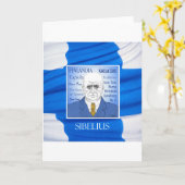 Carte SIBELIUS Greetings card (Fleur jaune)