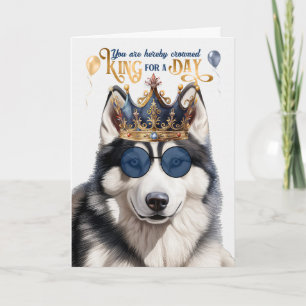Carte Sibérie Husky Chien King pour jour drôle Anniversa