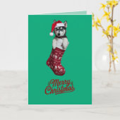 Carte Sibérie Husky Christmas Stocking (Fleur jaune)