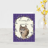 Carte Sibérien Husky (Fleur jaune)