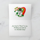 Carte Sibérien Husky Jour de la Saint Patrick (Intérieur)