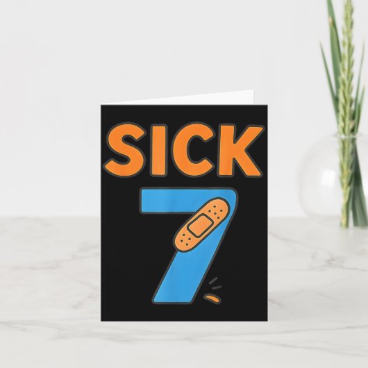 Carte Sick Seven Meme Tee Six Seven Fun Wordplay (Devant)