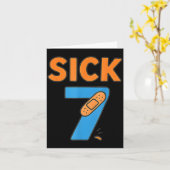 Carte Sick Seven Meme Tee Six Seven Fun Wordplay (Fleur jaune)