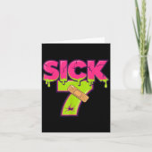 Carte Sick Seven Meme Tee Six Seven Fun Wordplay Drip  (Devant)