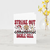 Carte Sickle Cell Support Squad Baseball Strike Out Sick (Fleur jaune)