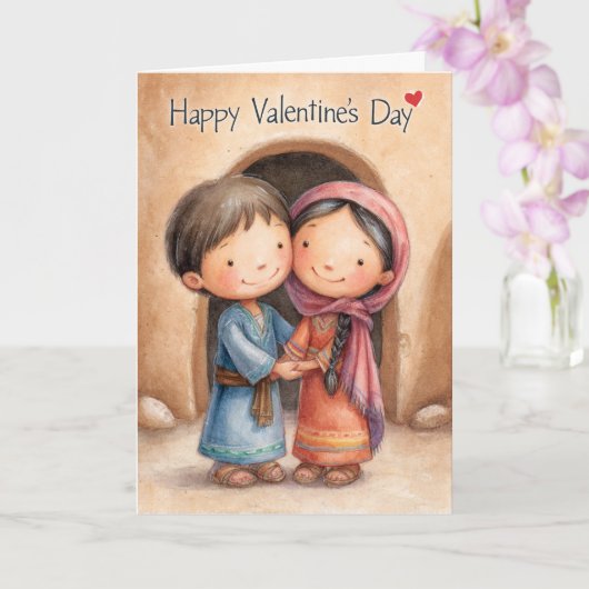 Carte Side by Side Valentine Card (Orchidée)